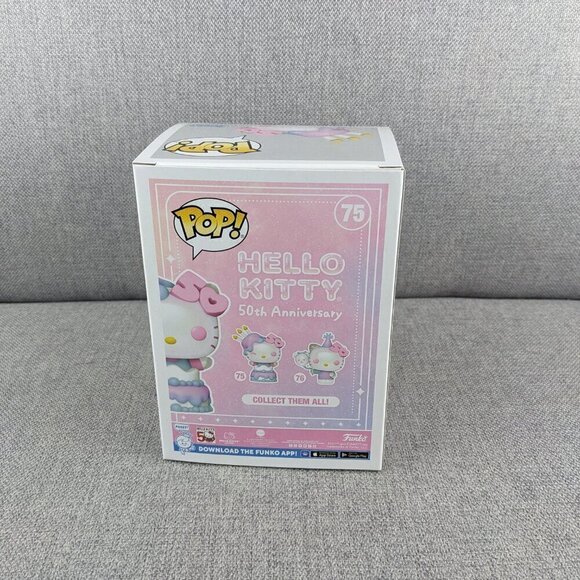 Sanrio Hello Kitty 50th Anniversary Hello Kitty with Cake Funko Pop! Vinyl - Picture 3 of 6